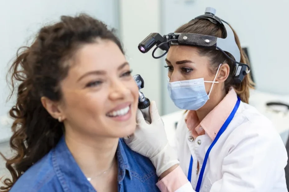 Otorrino realizando su trabajo en Centro Auditivo en Ponferrada, Connecta